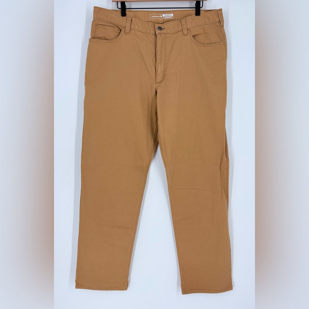 Carhartt Men’s Relaxed Fit Canvas Utility Tan Khaki Pants